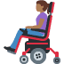 👩🏾‍🦼 woman in motorized wheelchair: medium-dark skin tone display on Twitter